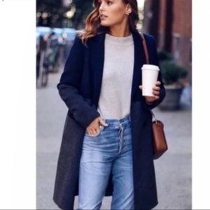 CAbi Stretch Ponte Harbour Navy Jacket #3180 Size Small